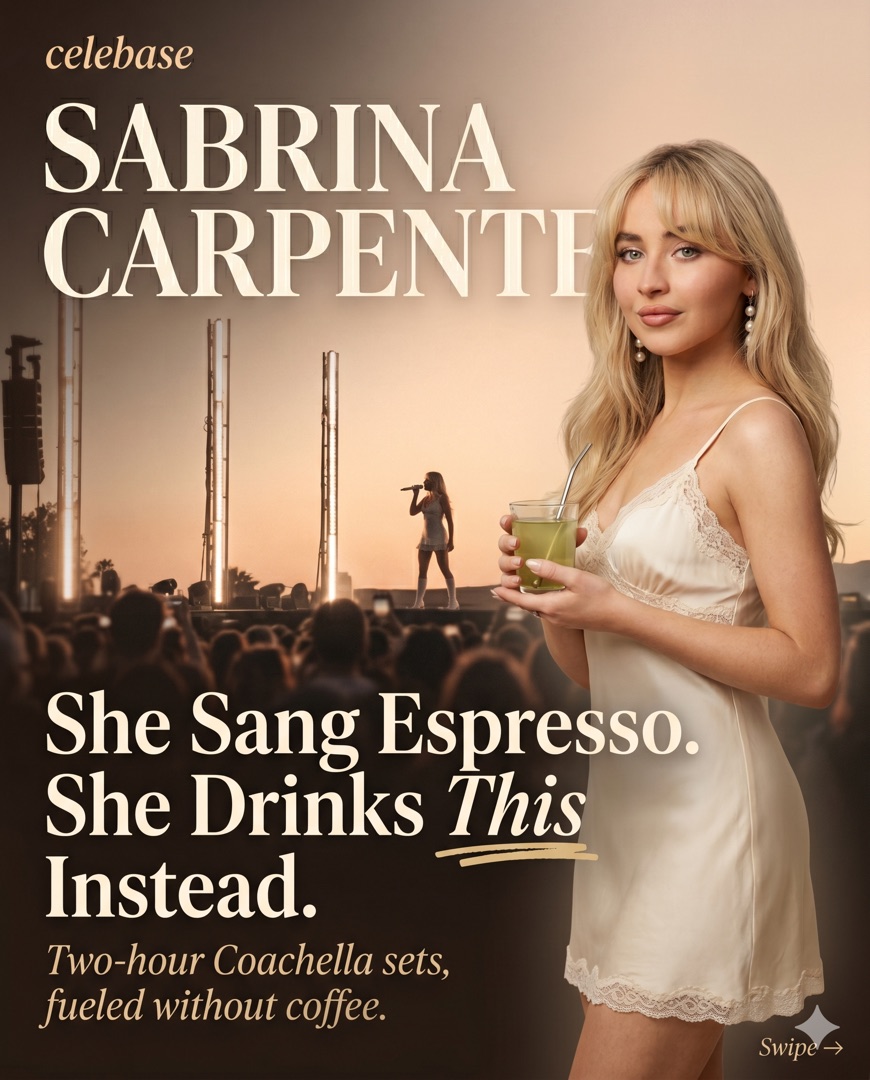Celebase Celebrity Decode card news cover for Sabrina Carpenter.